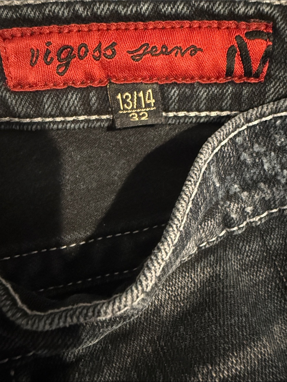 Vigoss Black Washed Slim Straight Ankle Jeans - Picture 3 of 5